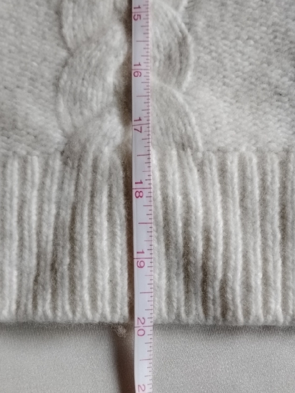 Grenville Cableknit Mockneck Alpaca Wool Oversized Sweater XS Antique Cream - Picture 10 of 10